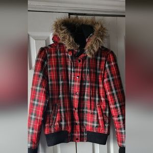 Plaid winter coat